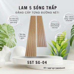 Tấm Ốp Lam 5 Sóng SGS Màng film cao cấp 5ST – SG04