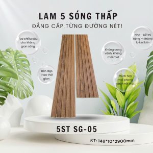 Tấm Ốp Lam 5 Sóng SGS Màng film cao cấp 5ST – SG05