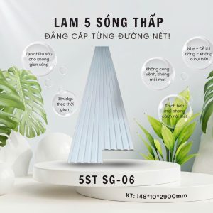 Tấm Ốp Lam 5 Sóng SGS Màng film cao cấp 5ST – SG06
