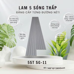 Tấm Ốp Lam 5 Sóng SGS Màng film cao cấp 5ST – SG11