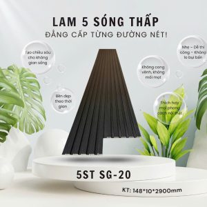 Tấm Ốp Lam 5 Sóng SGS Màng film cao cấp 5ST – SG20