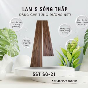 Tấm Ốp Lam 5 Sóng SGS Màng film cao cấp 5ST – SG21