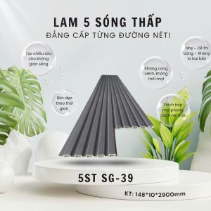 Tấm Ốp Lam 5 Sóng SGS Màng film cao cấp 5ST – SG39