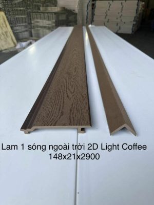 Tấm Ốp Ngoài Trời Cao Cấp Lam NT 1 Sóng Light Coffe