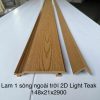 Tấm Ốp Ngoài Trời Cao Cấp Lam NT 1 Sóng Light Teak