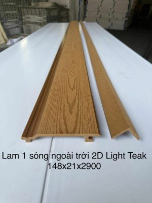 Tấm Ốp Ngoài Trời Cao Cấp Lam NT 1 Sóng Light Teak