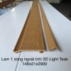 Tấm Ốp Ngoài Trời Cao Cấp Lam NT 1 Sóng Light Teak Vân 3D