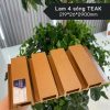 Lam Sóng Nhựa Ngoài Trời WPC Lam NT 4 Sóng Light Teak