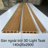 Sàn Nhựa Ngoài Trời Cao Cấp Light Teak Vân 3D