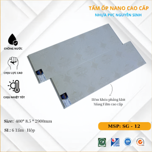 Tấm ốp tường PVC SGS, Màng Film Nano Cao Cấp SG12
