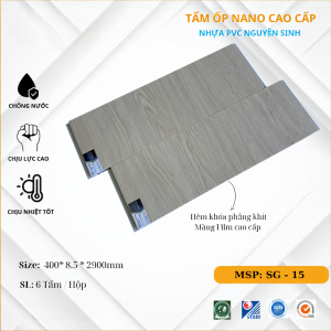 Tấm ốp tường PVC SGS, Màng Film Nano Cao Cấp SG15