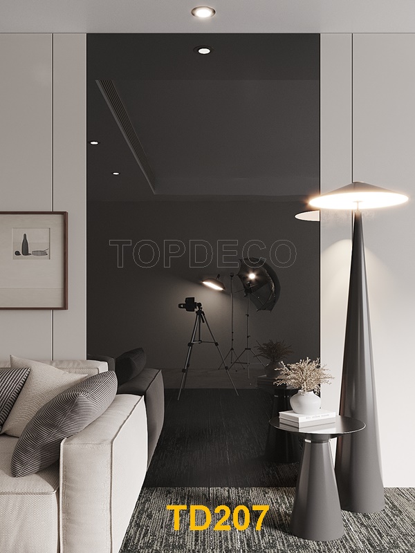 TD207 - Tấm ốp than tre đơn sắc bóng