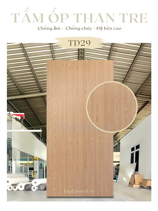 TD29 - Tấm ốp than tre vân gỗ