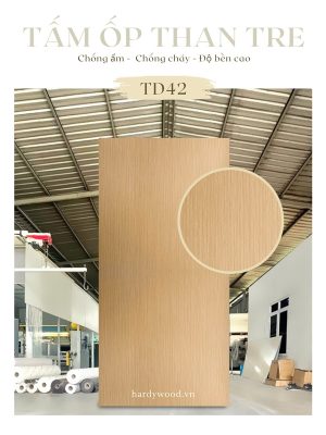 TD42 - Tấm ốp than tre vân gỗ