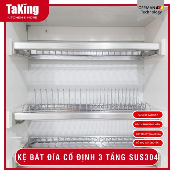 KỆ BÁT ĐĨA CỐ ĐỊNH VIP 3 TẦNG CDB900TK TAKING