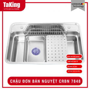 CHẬU ĐƠN BÁN NGUYỆT CRBN 7848 INOX TAKING