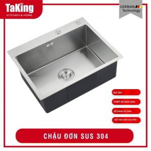 CHẬU ĐƠN CR 6045 INOX 304 TAKING