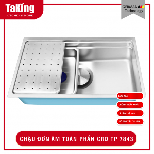 CHẬU RỬA ĐƠN ÂM TOÀN PHẦN CRD TP7843 TAKING