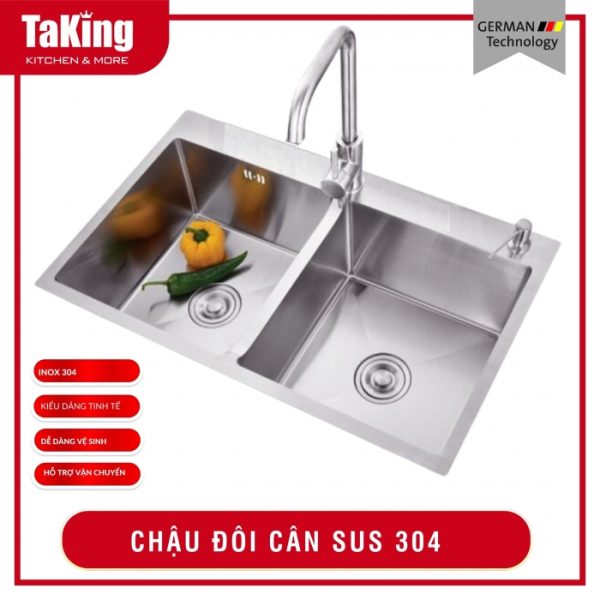 CHẬU ĐÔI CRD 8245 INOX 304 TAKING