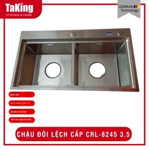 CHẬU ĐÔI LỆCH CẤP CRL 8245 3.5 304 TAKING