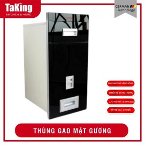 THÙNG ĐỰNG GẠO MẶT GƯƠNG TKR20 BLACK TAKING