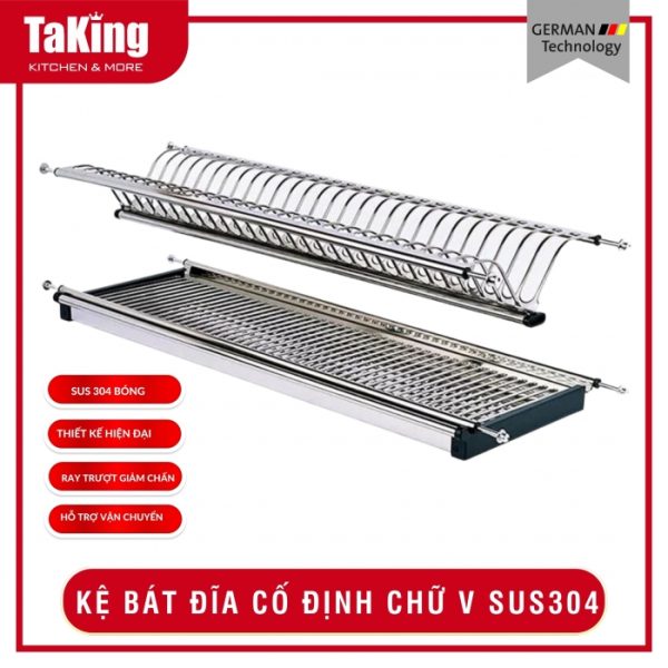 KỆ BÁT ĐĨA CỐ ĐỊNH CHỮ V TCD800 TAKING